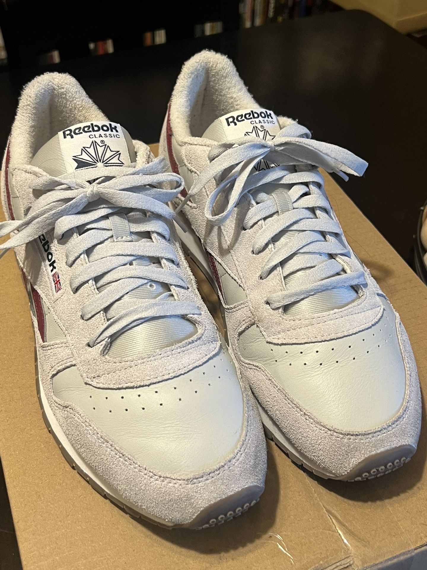 Reebok Classic Grey & Burgundy – Size 11.5 Gently Used