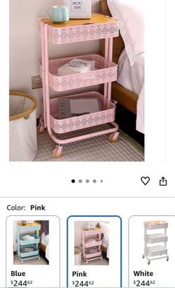 Pink cart organizer