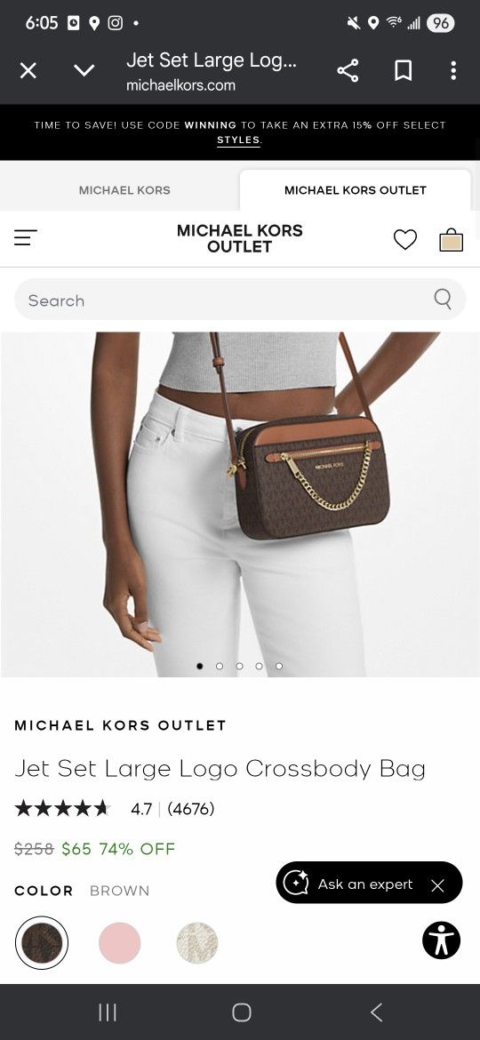 Michael Kors Jet Set Crossbody 