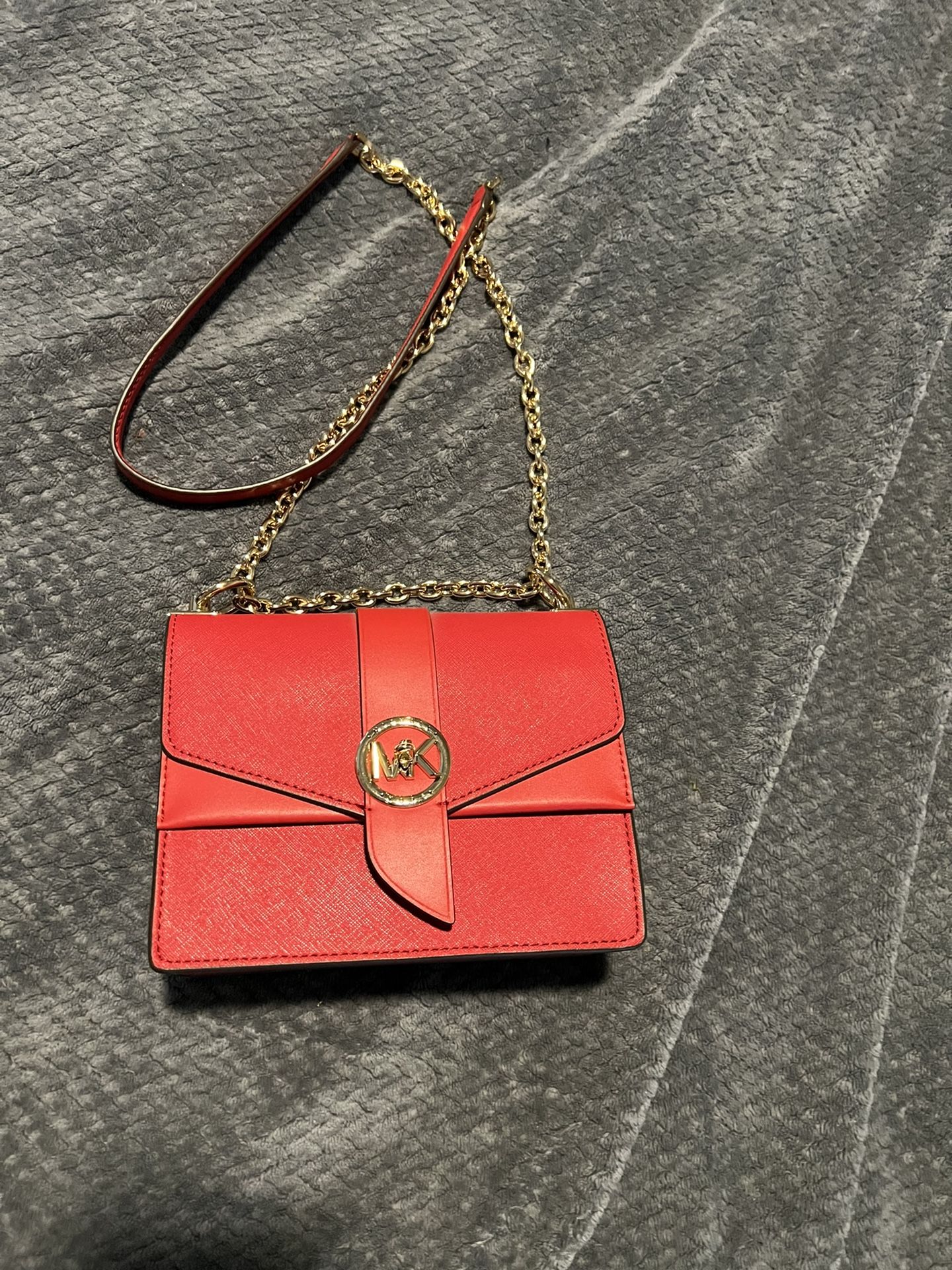 MICHAEL KORS  Red Small Saffiano Leather Crossbody Bag