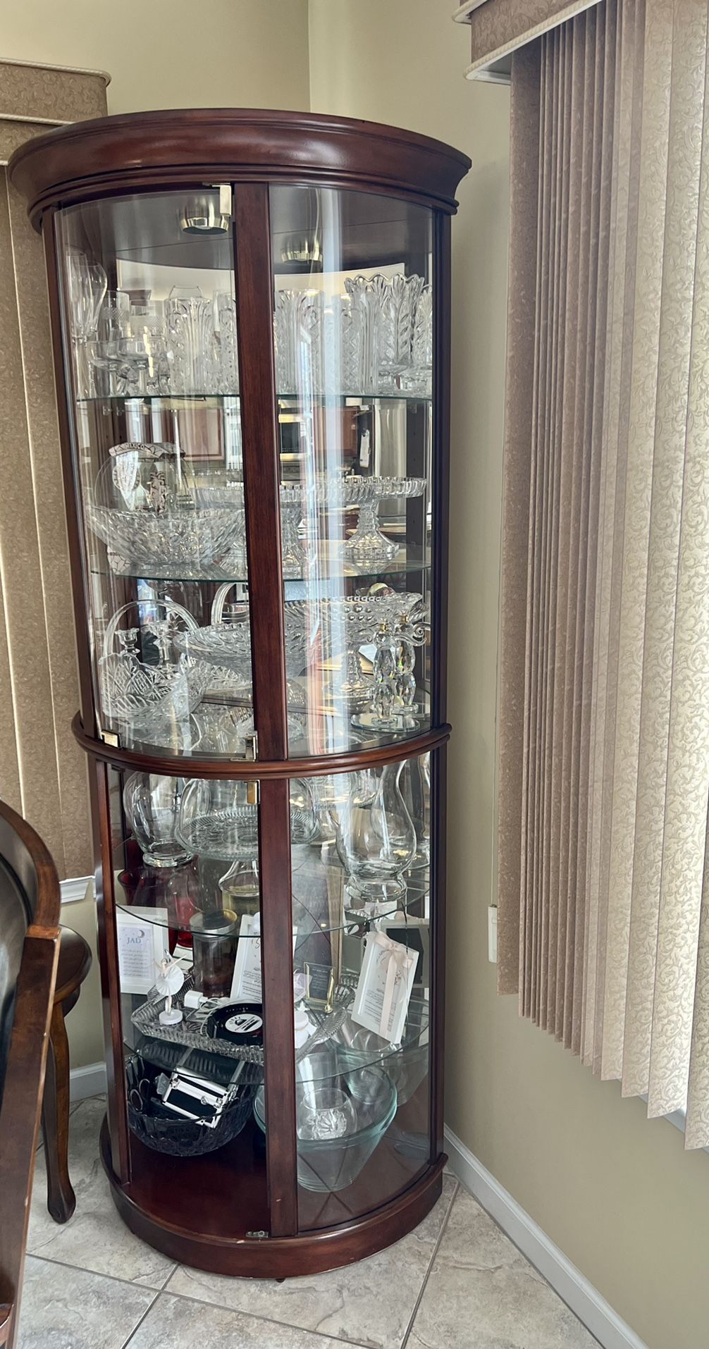 Vintage Glass Display Storage Cabinate 