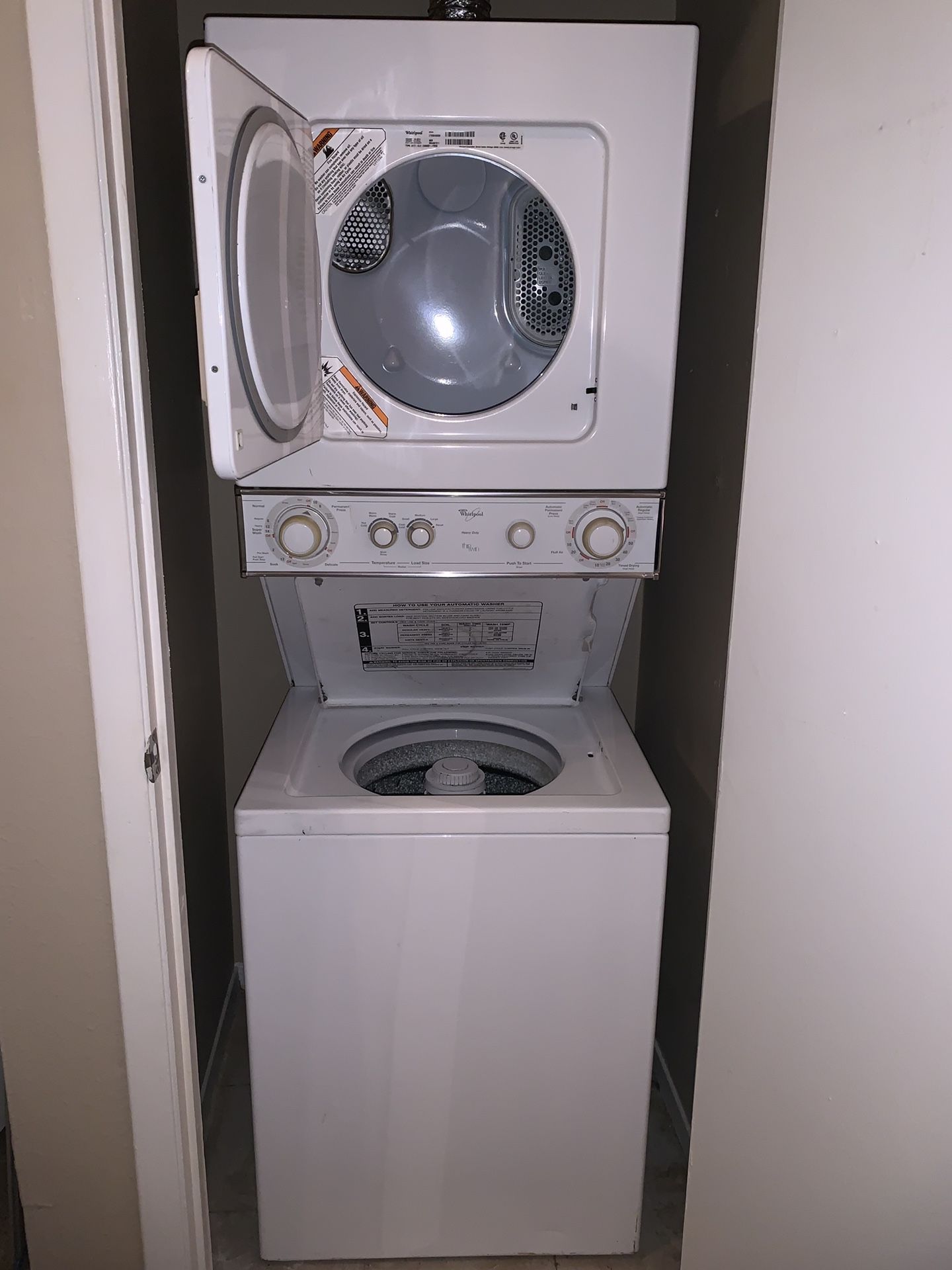 Whirlpool Stackable Washer Dryer Combo