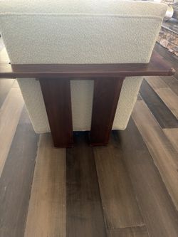 Upholstered chair  with Wood Base
