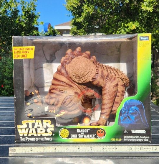 Vintage Star Wars Rancor & Luke Skywalker POTF Action Figures