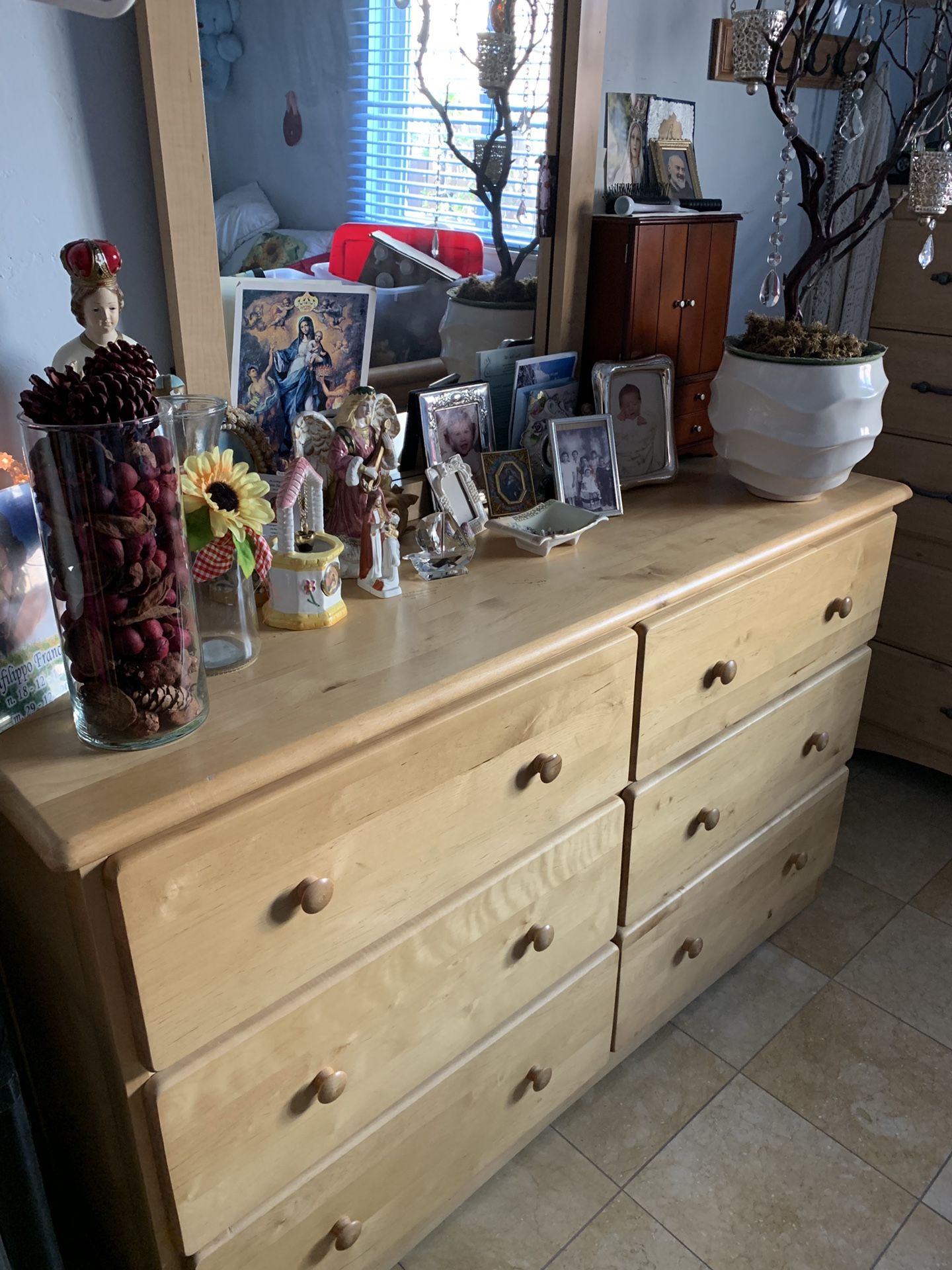 Dresser with mirror