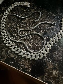 2 diamond necklaces