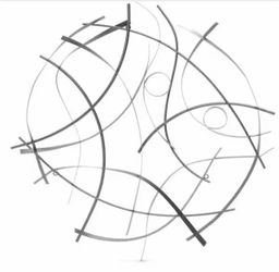 LuxenHome Silver And Gray Abstract Round Metal Wall Decor  256  100$