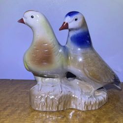 Vintage Birds Dove Pigeons Figurine Ceramic Brazil