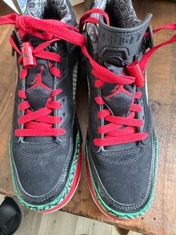 Jordan Spizike Black Red Green Sneakers