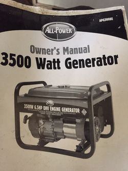 3500  Watt Generator 