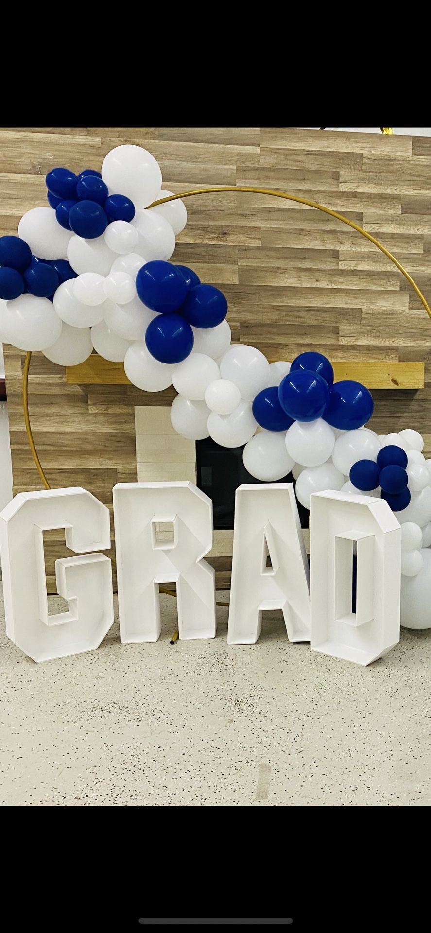 Marquee GRAD letters