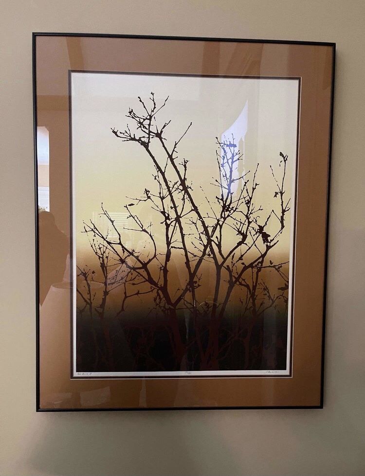 Near mint framed Jim Boutwell "Oak Brush II" Hand Signed Fine Art Serigraph Prnt