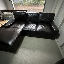 Free leather Sectional