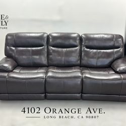 Ridgewin Leather Power Reclining Sofa 🛋️