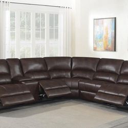 New Sectional Sofa With 3 Recliners On Sale Now Don't Miss
