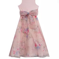 Rare Edition Floral Organza Maxi Skirt Dress Sz 7
