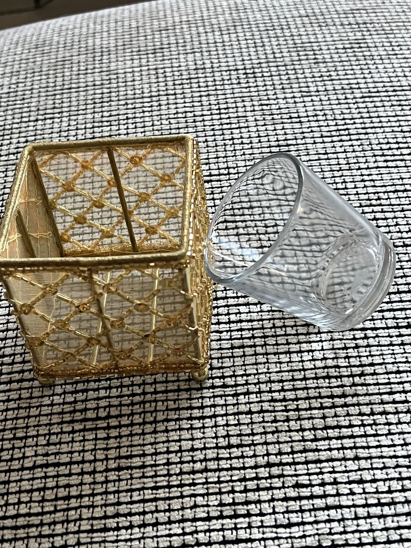 Votive candle holder With Glass Inside Total 30