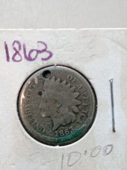 1863 Indian Head cent 