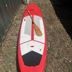 Paddle Board and  with Wood Oar