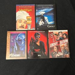 DVD Movies. Stephen Kings Thinner. Cobra. Lucky # Slevin. Mouse Hunt And Contact 