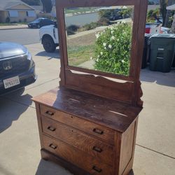 Antique Dresser With Mirror