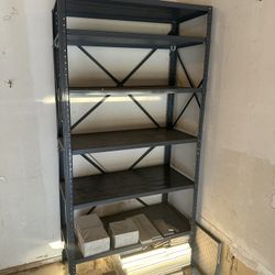 heavy-duty metal shelving rack
