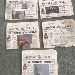 Newspapers from 9/11/ 2001 To 9/15/2001