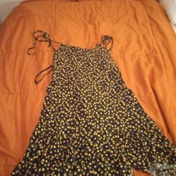 Sexy Black Backless Lemon Dress