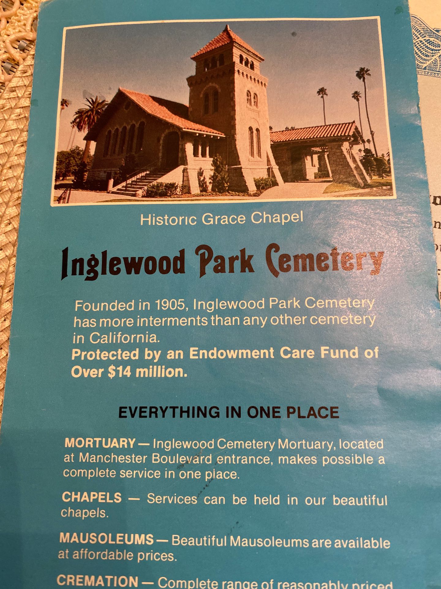 Inglewood Park Cemetery -2 slots