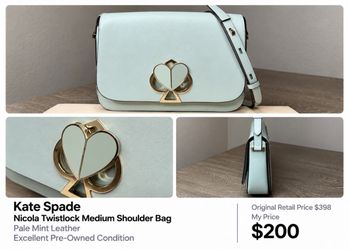 Kate Spade shoulder bag with twist heart closure