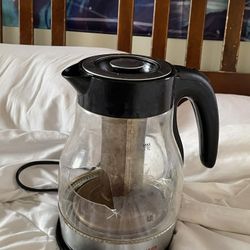 Aiwa 2 in 1-Black Infusion Kettle Boil and Brew with Removable Stainless Steel Tea Infuser Broken & For Parts