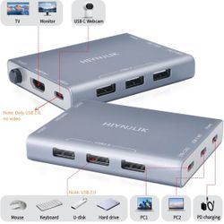 HIYNJLIK KVM Switch: 4K HDR 60Hz-NEW!