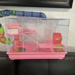 Pink Hamster Cage
