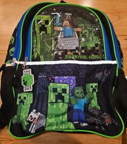 Minecraft backpack and lunchbox