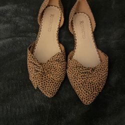 Brown With Black Polka Dot Flat