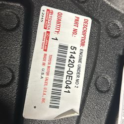 2020-2025 Toyota Highlander Splash Shield