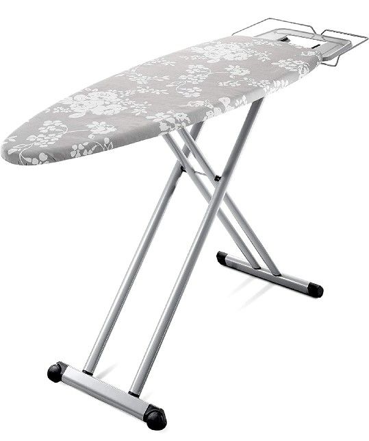 Luxury Large Ironing Board - Extreme Stability | Steam Iron Rest | Adjustable Height | Foldable | European Made
