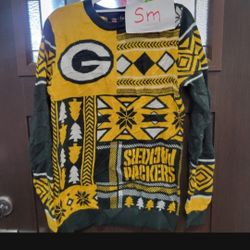 Mens Small Green Bay Packers Christmas Ugly Sweater