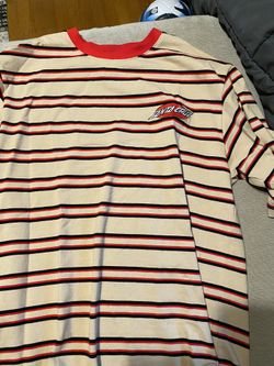 Santa Cruz Striped Red Tan Shirt 