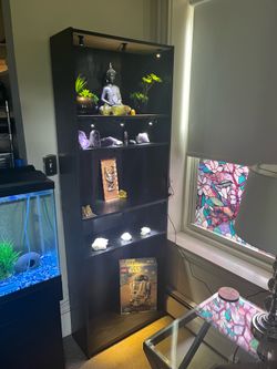 Black Wood 4 tier bookcase