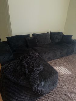 Black boneless couch like new