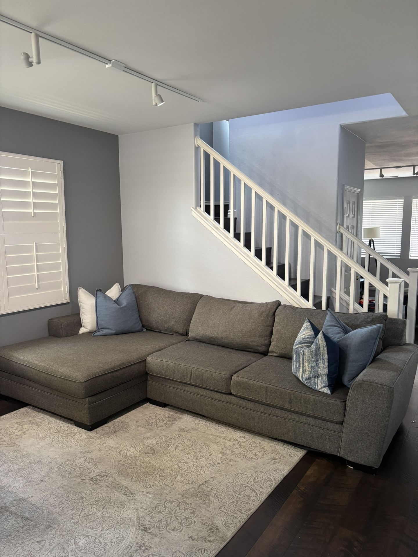 charcoal gray color Sectional Couch