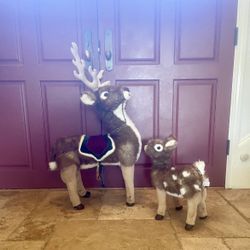 Mama And Baby Christmas Reindeer