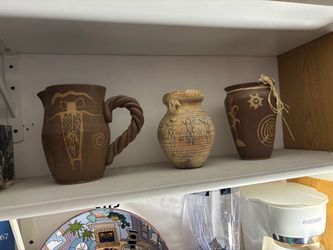 Set of 3 Decorative Pottery Pieces