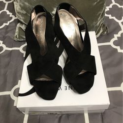 Nine West Black Suede Heels