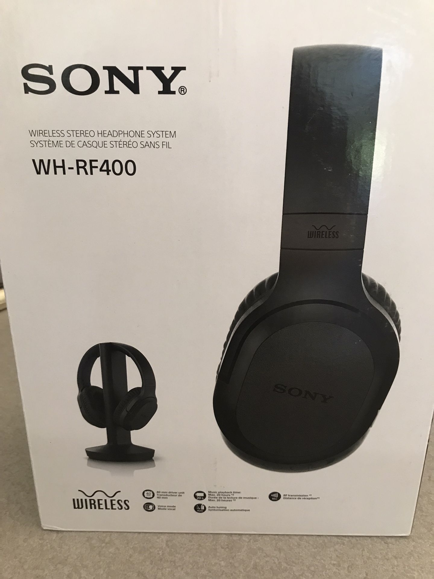 Sony WHRF400  Wirless  for TV , PC Watch- Open Box- Like New