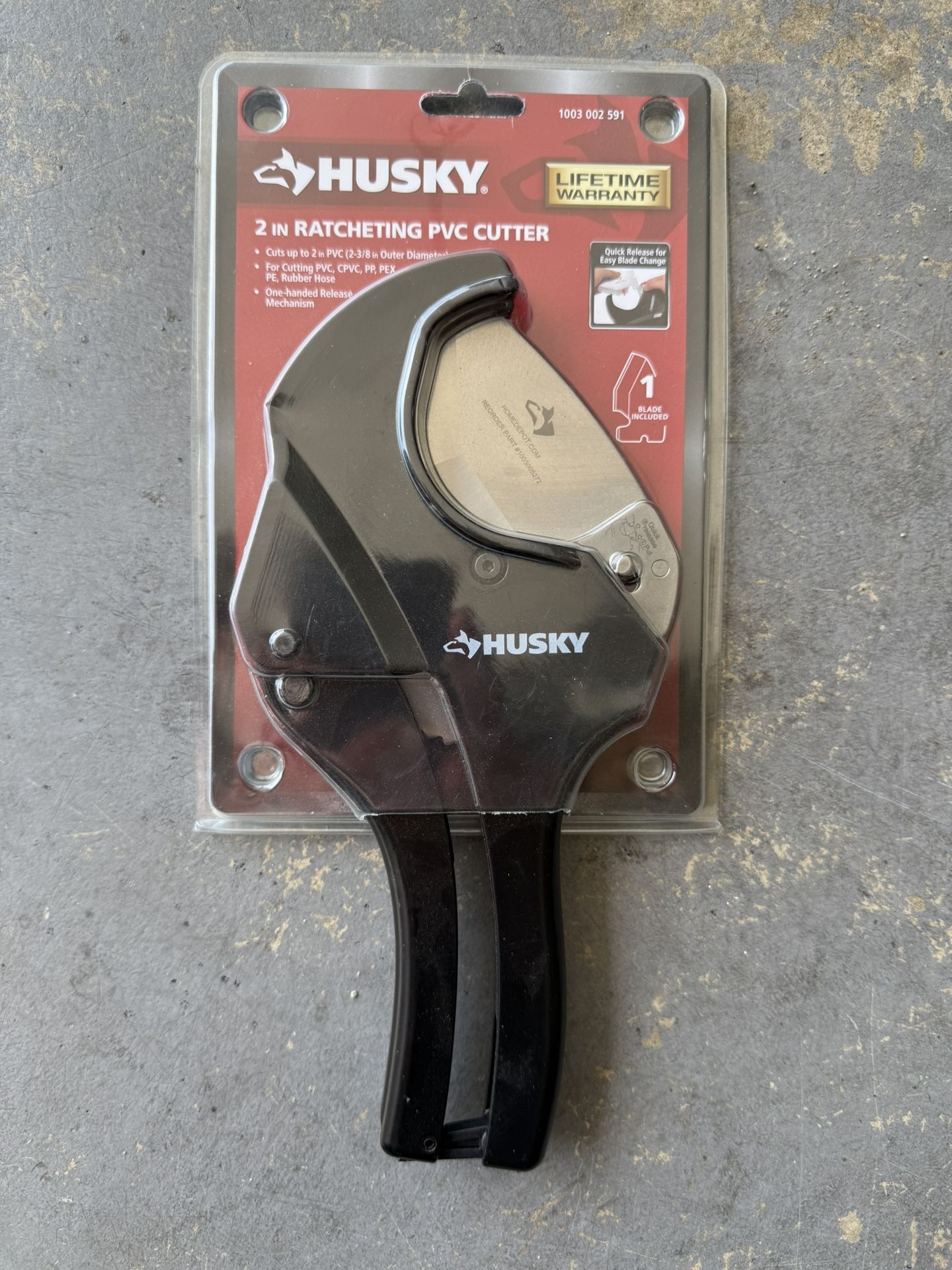 New Husky 2 in. Ratcheting PVC Cutter
