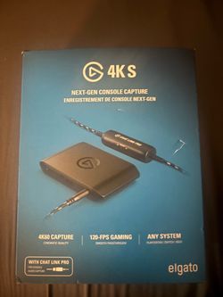 Elgato Game Capture 4K S with Chat Link Pro, 4K60 / 1440p120 / 1080p240, Black