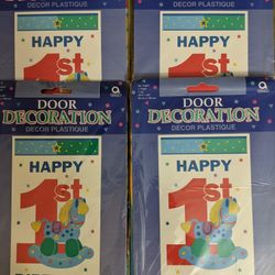 4 Door Size 1st Birthday Banners