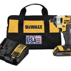 DEWALT 20V MAX Impact Driver Kit, 1/4-Inch, Battery and Charger Included (DCF885C1)